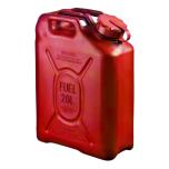 06092 Scepter jerry can (military fuel can) 20L Red / Red strap notes PETROL