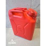 06092 Scepter jerry can (military fuel can) 20L Red / Red strap notes PETROL